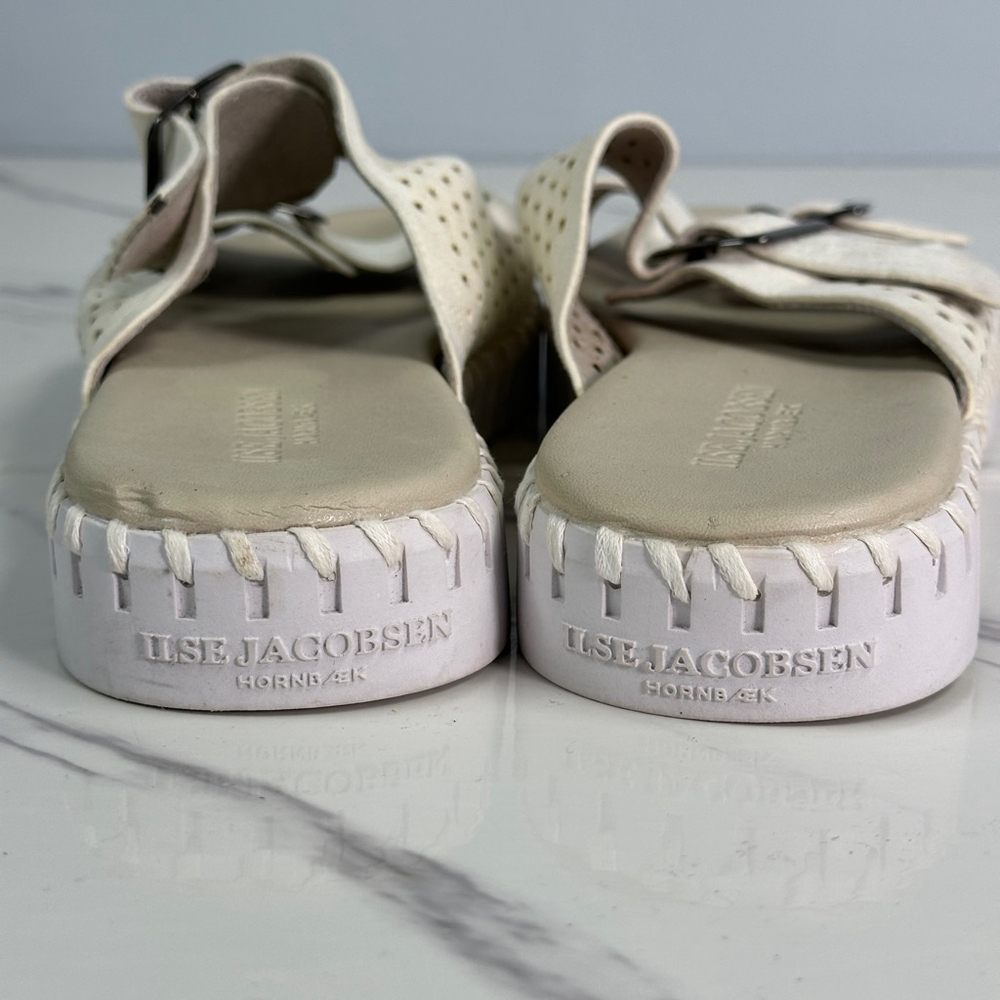 Ilse Jacobsen Cream Double Buckle Leather Sandal 39/ 8.5‎ US - Picture 6 of 6